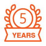 Five-year warranty