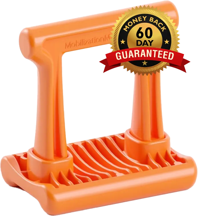 Mobilization Magic™ glute release tool — orange self-massage device for piriformis pain and hip mobility therapy
